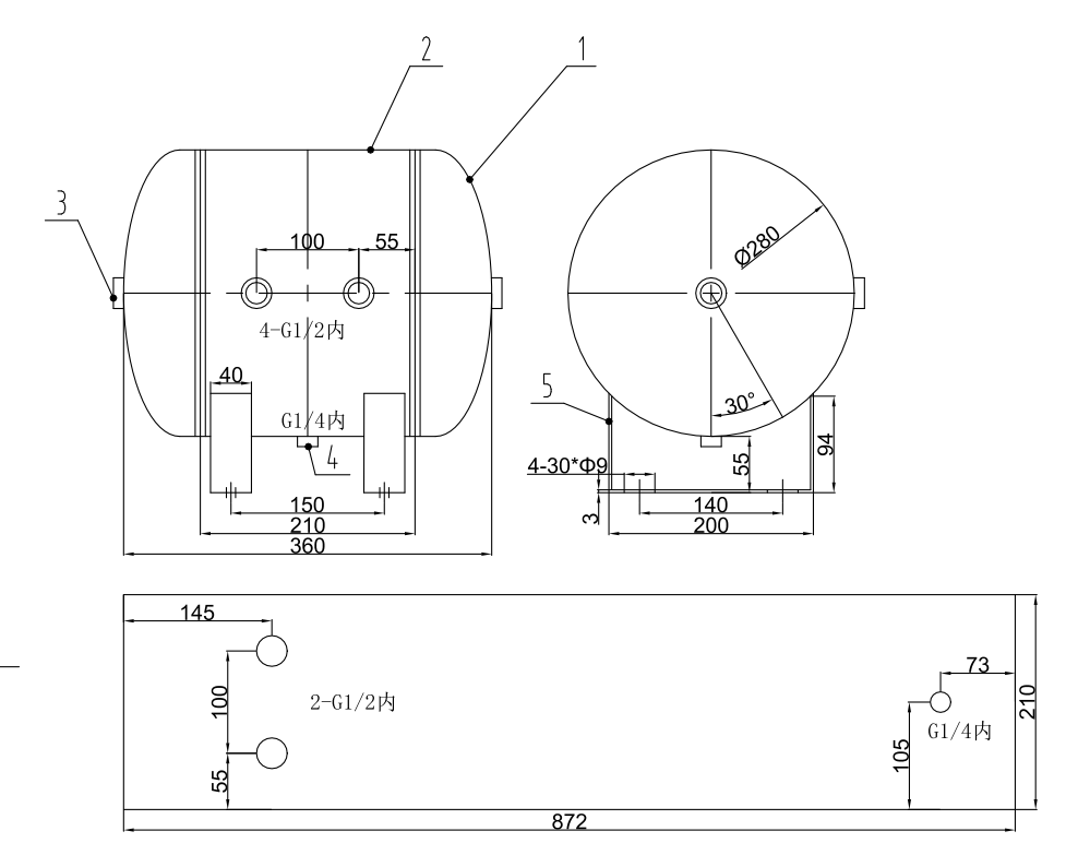 20l-air-storage-tank-280mm-diameter-12-bar-pressure-vessel-specification-2