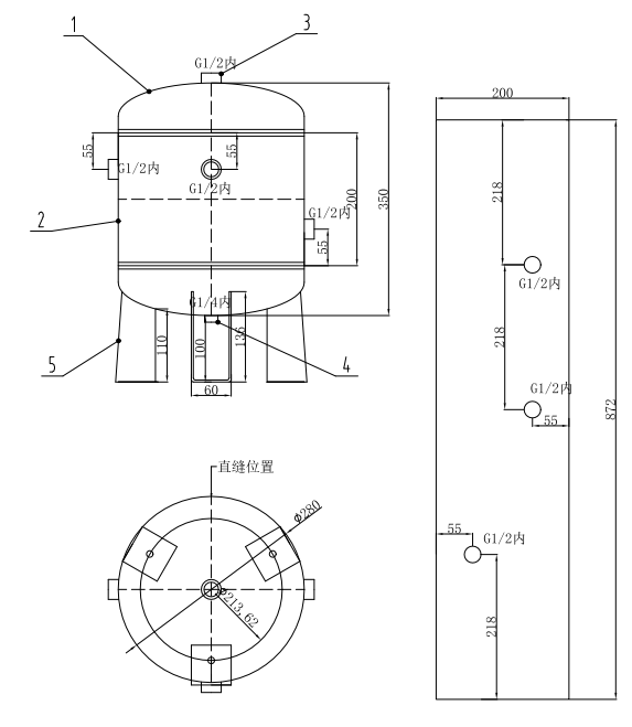 20l-vertical-carbon-steel-air-receiver-tank-12-bar-pressure-vessel-specification-2