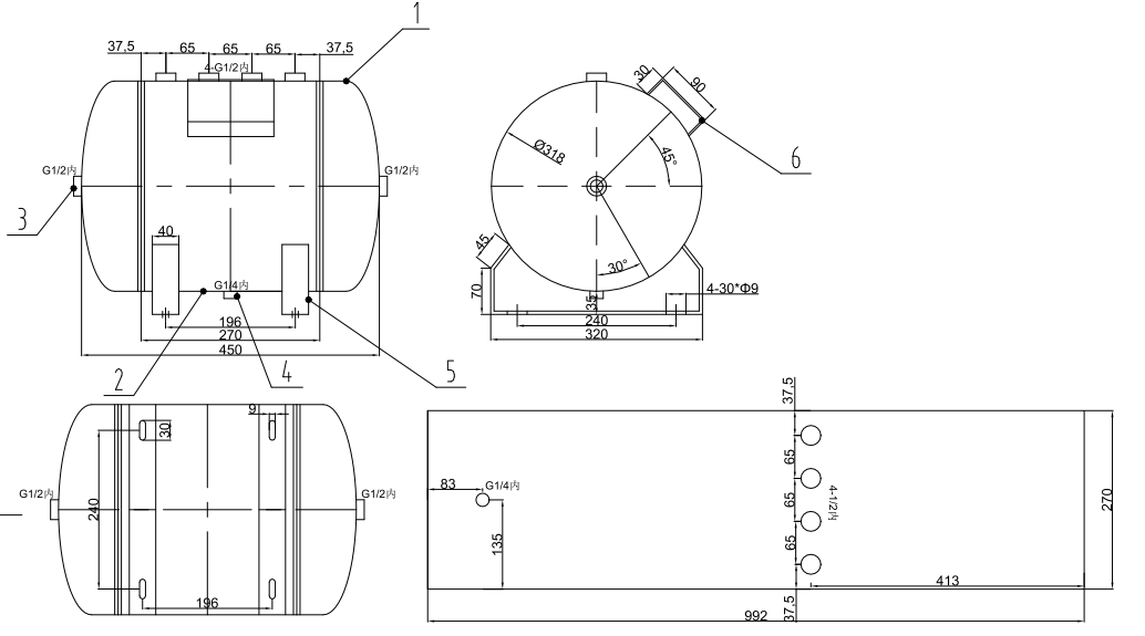 30l-12bar-carbon-steel-air-tank-horizontal-with-large-stock-specification-2