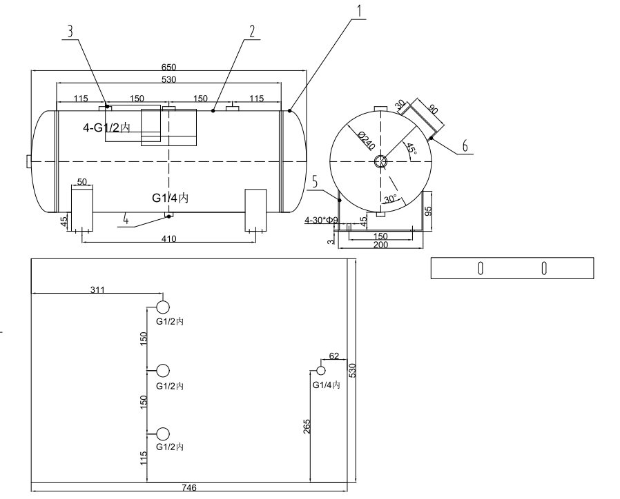 30l-pressure-vessel-12-bar-working-pressure-horizontal-specification-2