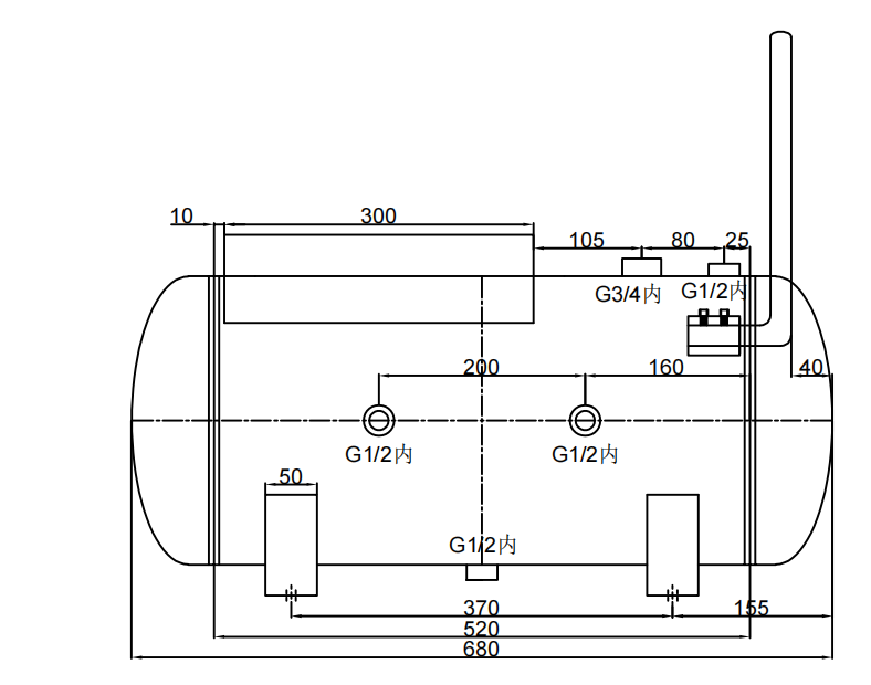40l-white-carbon-steel-air-tank-with-handle-12-bar-specification-2
