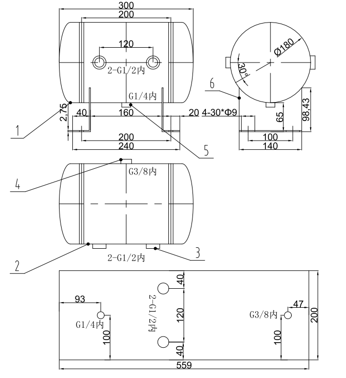 7l-air-tank-customized-air-receiver-in-blue-color-12-bar-pressure-vessel-specification-2