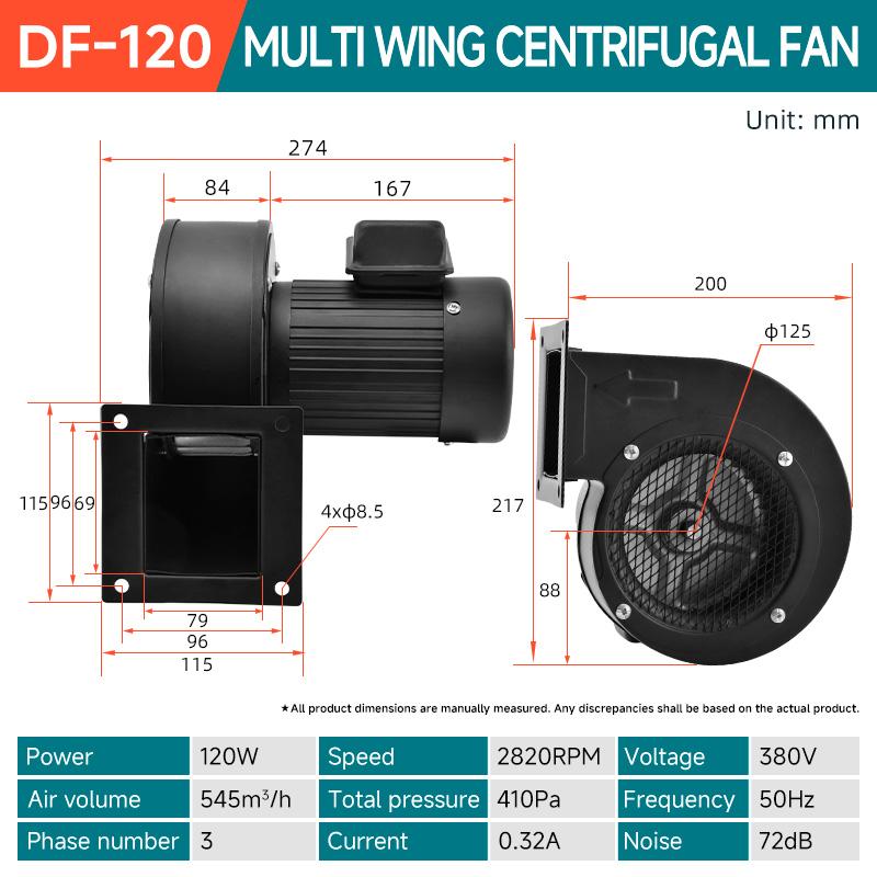 df-120-multi-wing-centrifugal-fan-120w-380v-3-phase-industrial-blower-specification-1