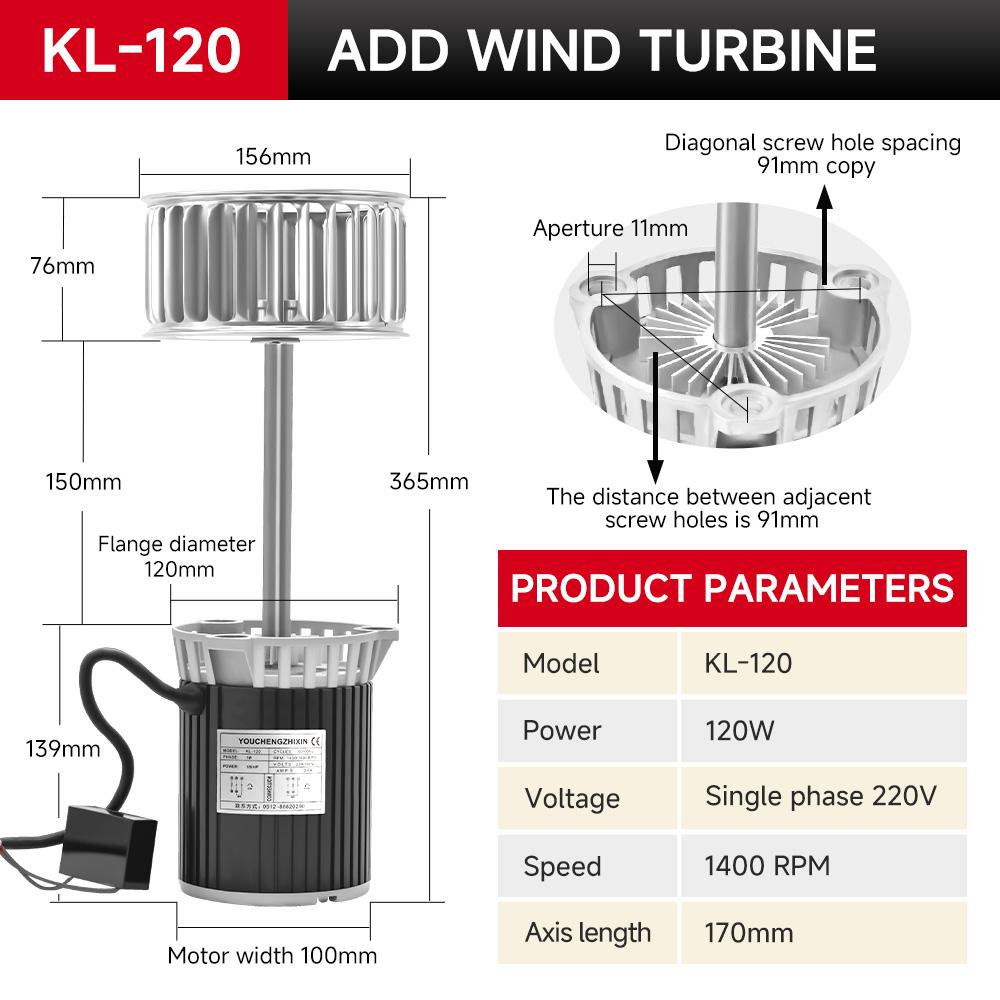 kl-120-long-shaft-motor-with-120w-power-and-1400-rpm-speed-specification-2