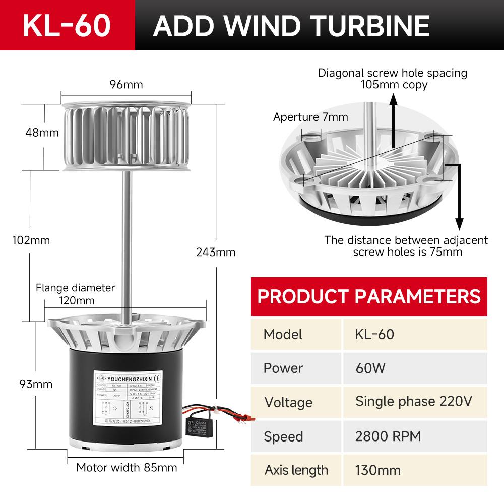 kl-60-long-shaft-motor-with-60w-power-and-2800-rpm-speed-specification-2