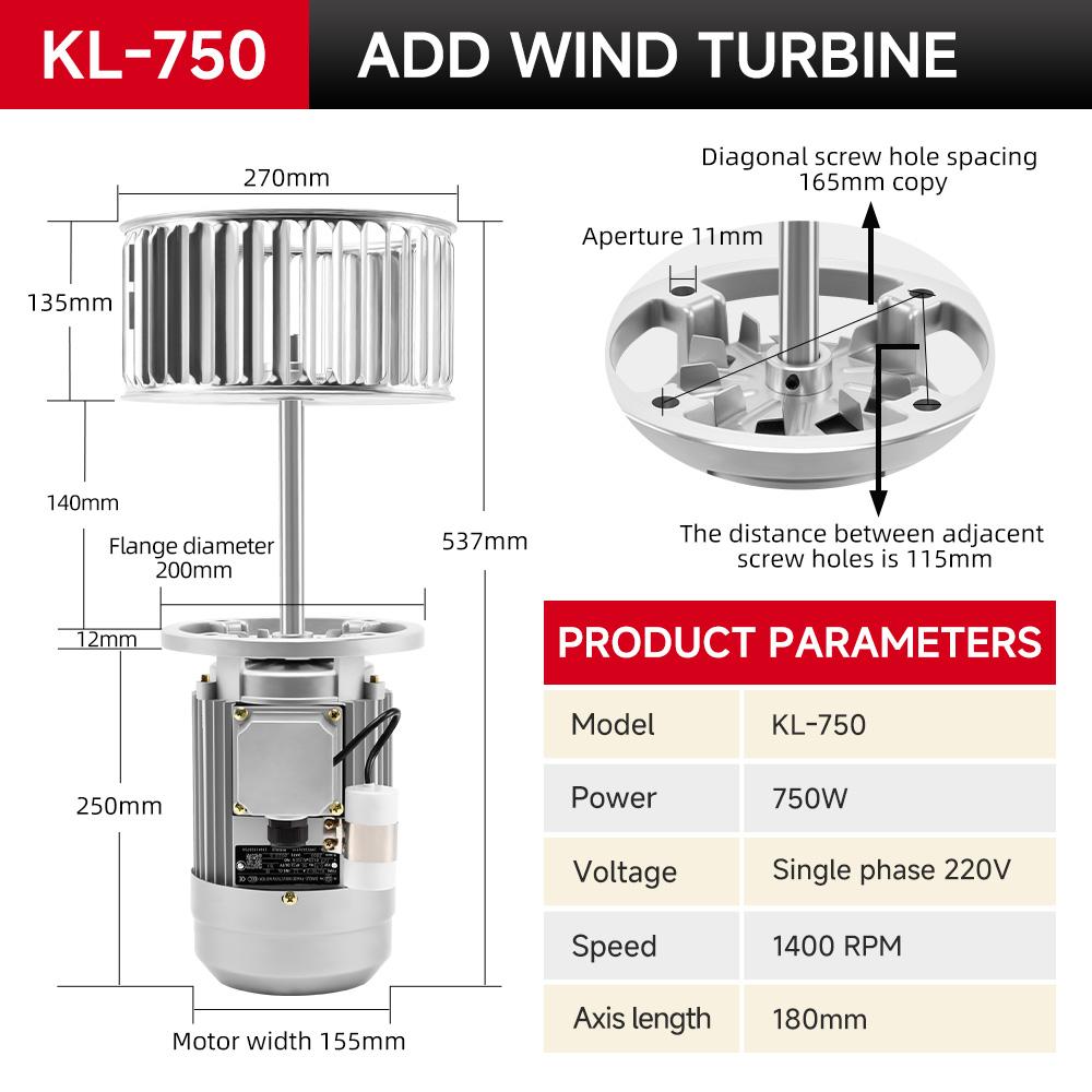 kl-750-long-shaft-high-temperature-motor-750w-1400rpm-single-three-phase-specification-1