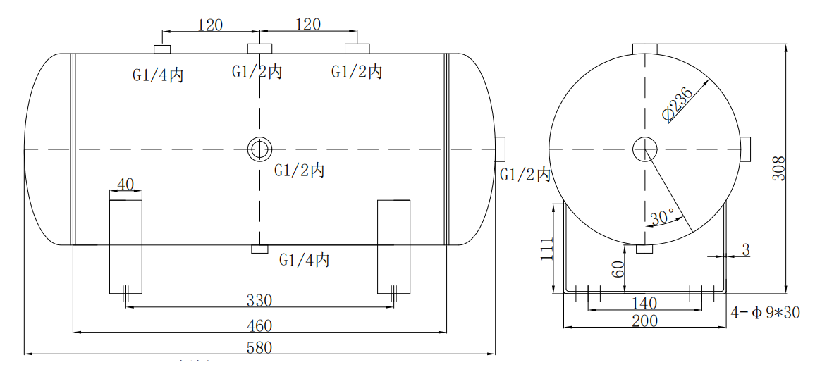 25l-horizontal-304-stainless-steel-air-storage-tank-matte-finish-12.5-specification-2