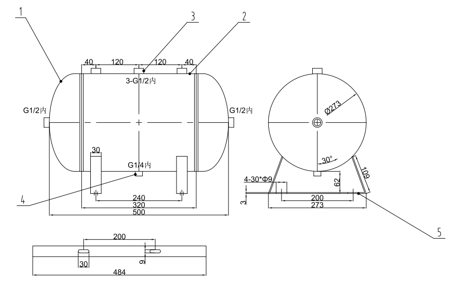30l-horizontal-304-stainless-steel-air-receiver-tank-mirror-finish-10bar-specification-2