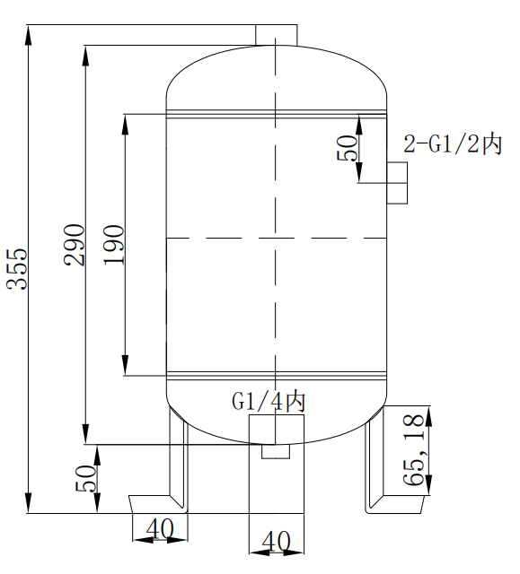 5l-vertical-air-receiver-tank-304-stainless-steel-with-frosted-finish-specification-2