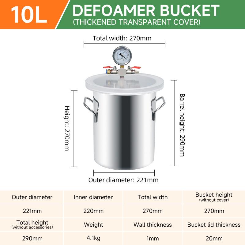 10l-stainless-steel-defoamer-bucket-with-thickened-transparent-cover-specification-1