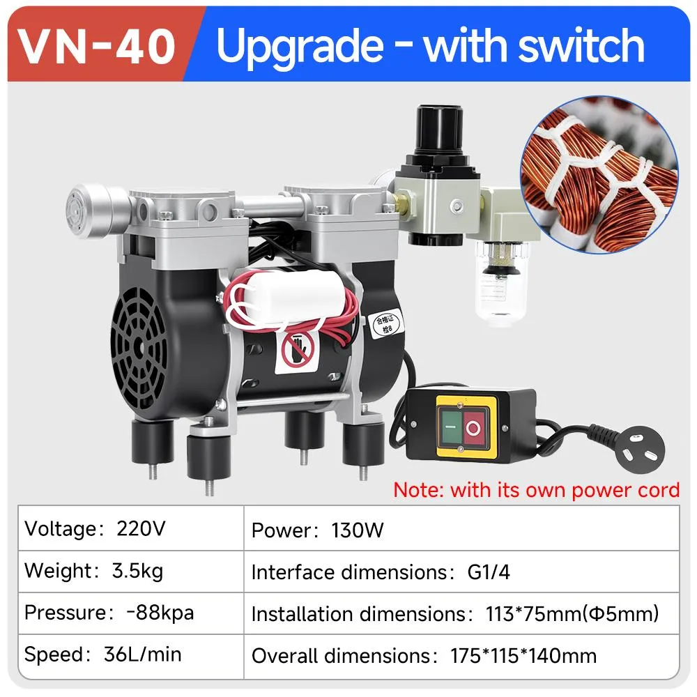VN 40 36L min Oil free Vacuum Pump with Switch Filter