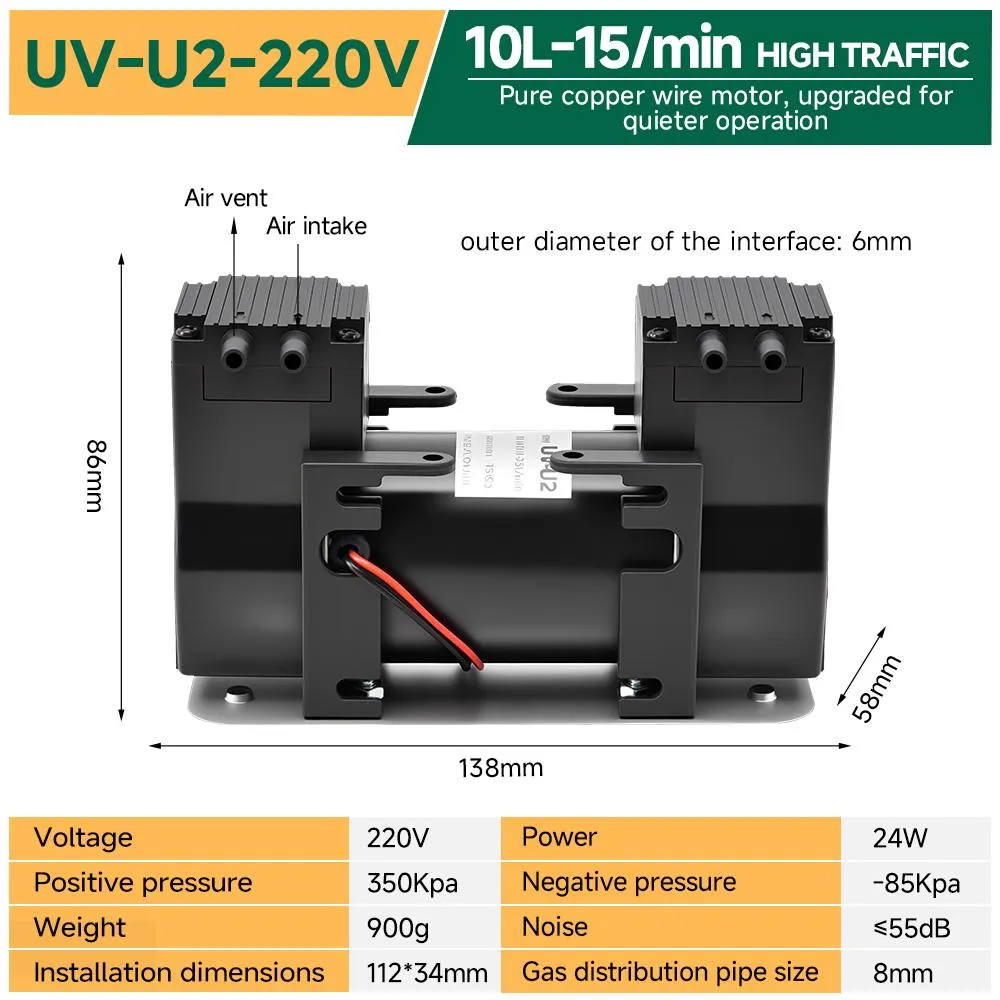 UV U2 Dual-Head Diaphragm Pump