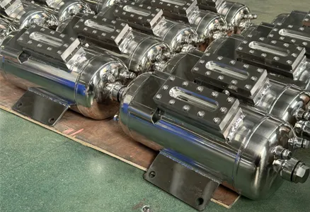 Customize Stainless Steel Air Receiver With Perspective Mirror