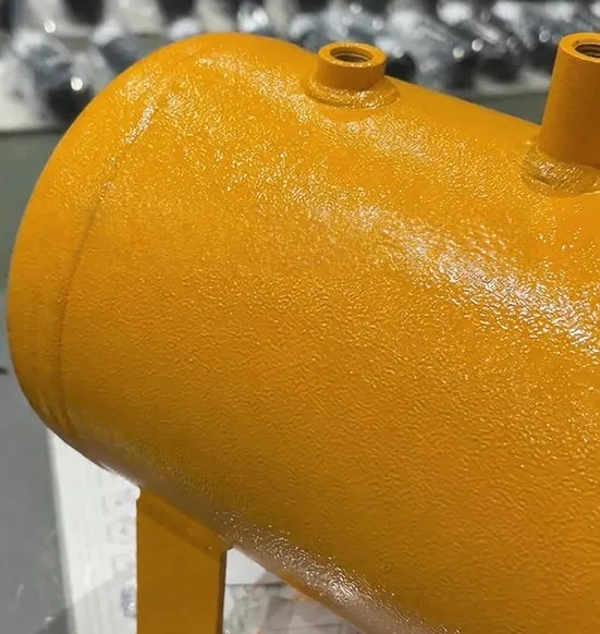 Carbon steel air receiver surface powder coating- smooth  VS orange peel