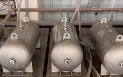 Water pressure test of gas storage tank