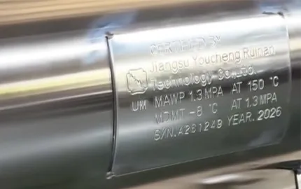 ASME UM certified stainless steel air receiver tank ready for export to USA & Europe