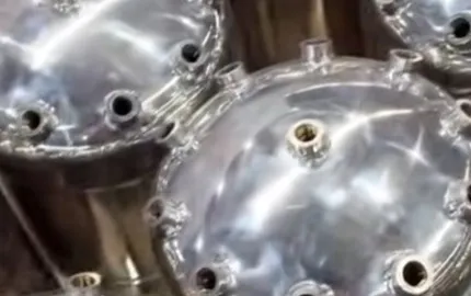 Custom-built stainless steel air tank for limited installation space