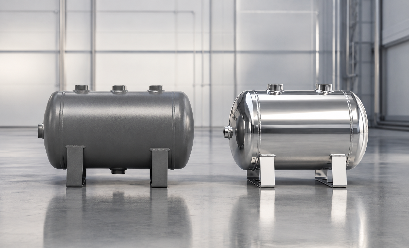 How to Choose Between Carbon Steel and Stainless Steel Air Storage Tanks in Different Work Environments?